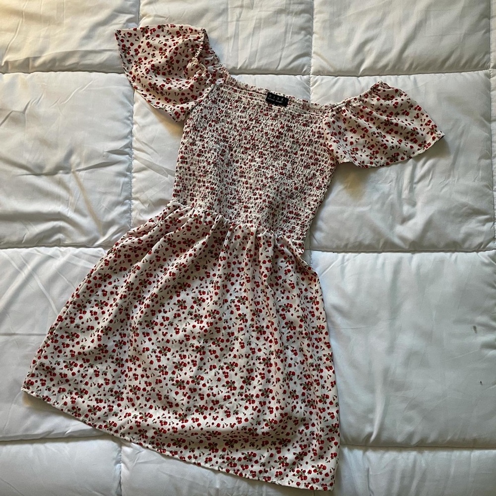 Off-the-Shoulder Rosy Dress